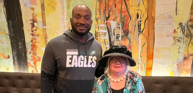 Diner at Fork With Offensive Tackle Cameron Bradfield