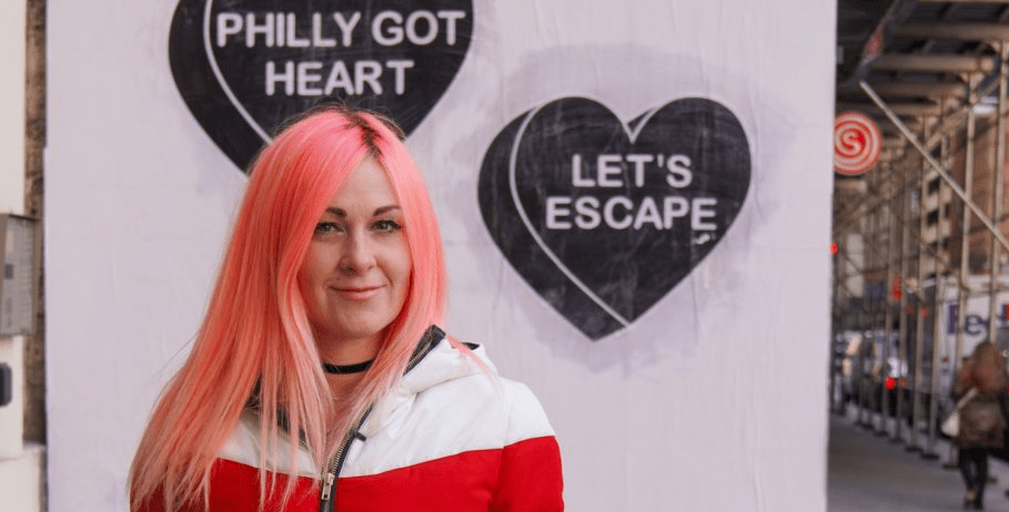 Amberella Philadelphia Street Artist "City Hearts"