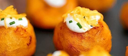 Crispy Cheddar Mashed Potato Puffs