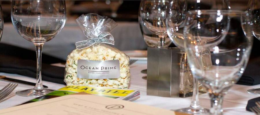 Center City’s premiere luxury steakhouse and seafood restaurant  Ocean Prime is pulling out the stops for theater goers this season with pre-and post-theaterofferings that include complimentary Champagne, free truffle popcorn to go and the city’s most compelling pre theater menu.