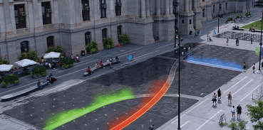 Pulse Comes Dilworth Park by Artist Janet Echelman