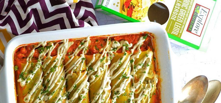 Recipe: Pumpkin Stuffed Green Lentil Cannelloni