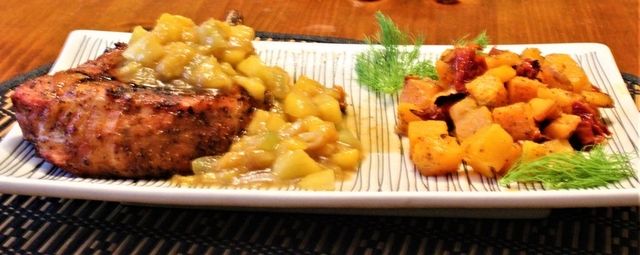 Smoky Peach Pork Chops