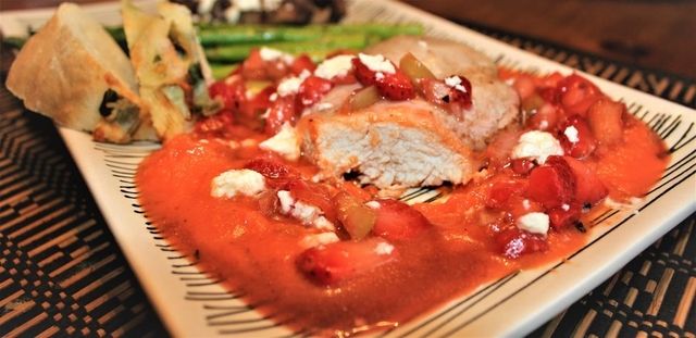 Strawberry Salsa Marinated Chicken