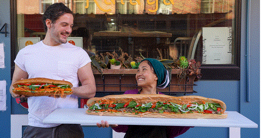 Kalaya Thai Kitchen Three-Foot Banh Mi Sandwich