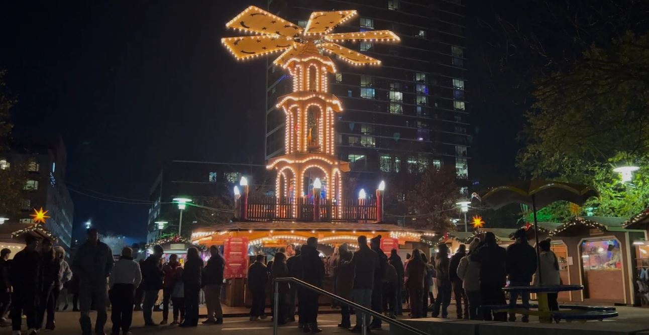 Christmas Village Debuts Massive 30-Foot German Pyramid