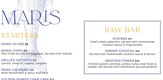 Maris Review: Fresh Spanakopita & Mediterranean Seafood 