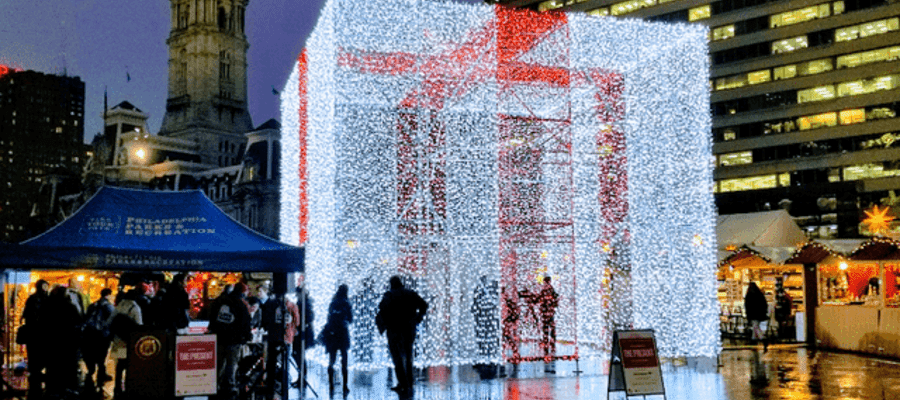 The Present at The Christmas Village in Center City