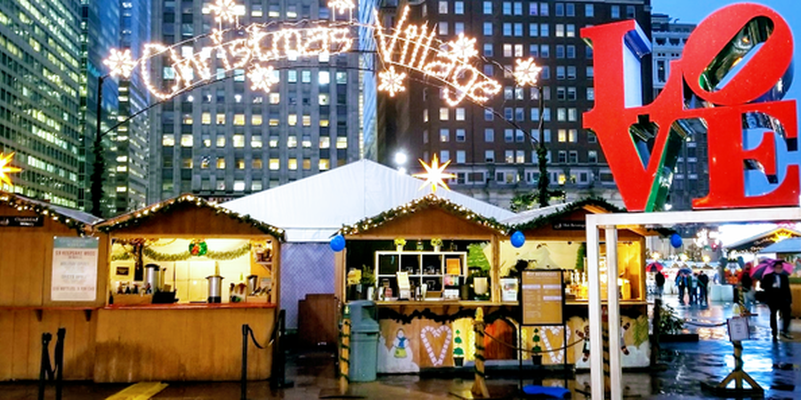 Love Park's Christmas Village Returns To Philadelphia
