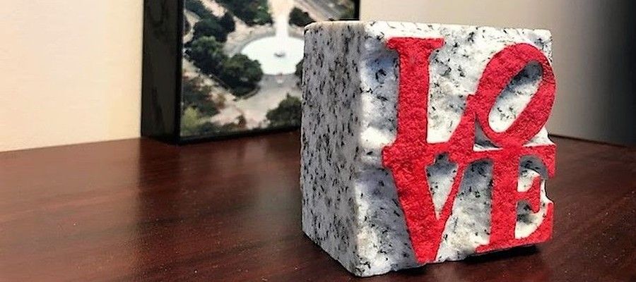 $50 granite blocks will be sold at the Christmas Village. Courtesy of Philadelphia Parks and Recreation