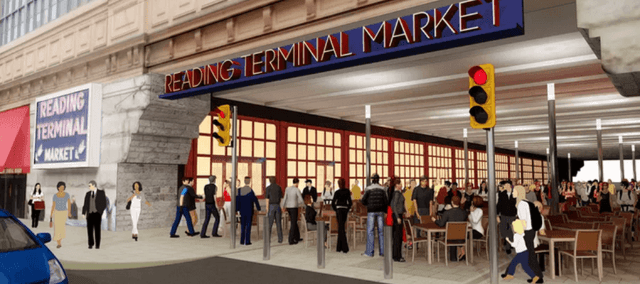 Reading Terminal Market New Pedestrian Plaza
