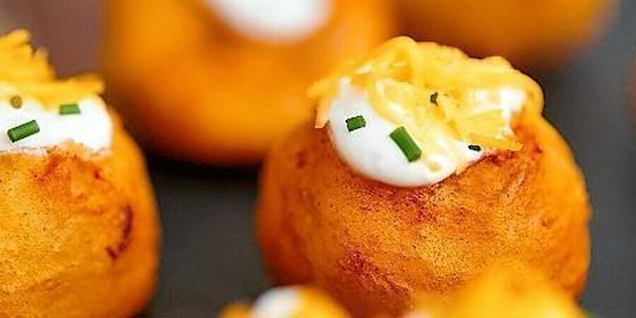 Crispy Cheddar Mashed Potato Puffs