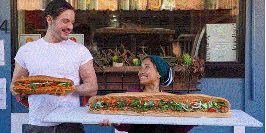 Kalaya Thai Kitchen Three-Foot Banh Mi Sandwich