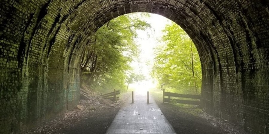 Exploring Rockland Tunnel in Venango County in Pennsylvania