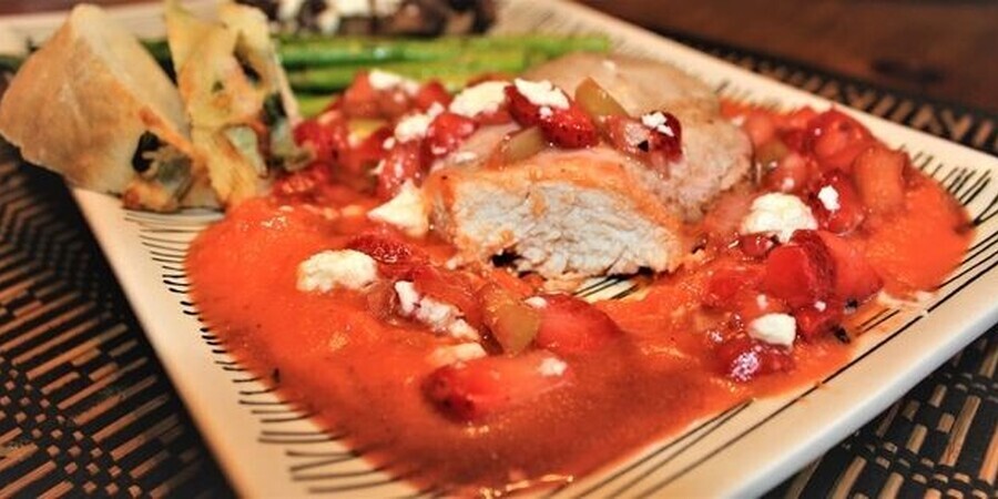 Strawberry Salsa Marinated Chicken