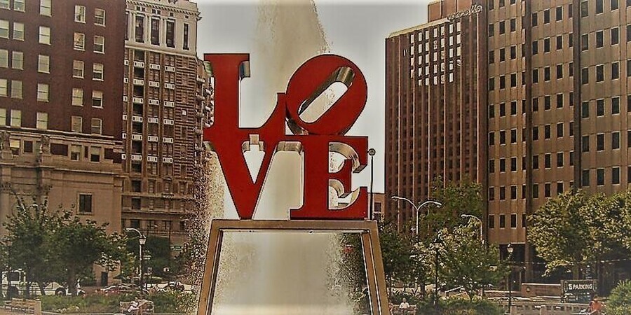 Visiting Love Park in Center City Philadelphia
